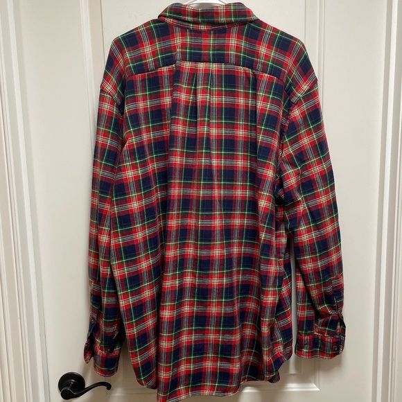 ❤️‍🔥 Ralph Lauren HANDSOME XXLB Classic Fit Red Green Black Plaid Flannel Shirt - Picture 5 of 8
